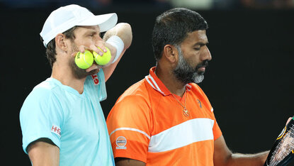 Matthew Ebden und Rohan Bopanna am Samstag in Melbourne Matthew Ebden und Rohan Bopanna am Samstag in Melbourne