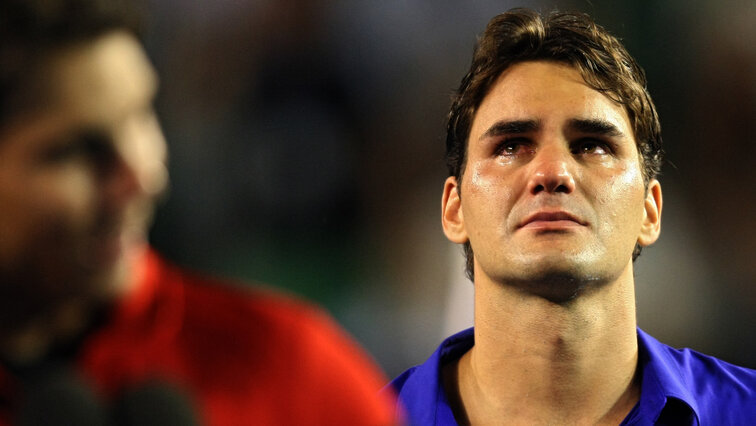 In 2009, Roger Federer in Australia was unable to stop the tears