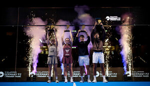 Die Champions in Düsseldorf: Martina Calvo, Claudia Fernández, Arturo Coello und Agustín Tapia Die Champions in Düsseldorf: Martina Calvo, Claudia Fernández, Arturo Coello und Agustín Tapia