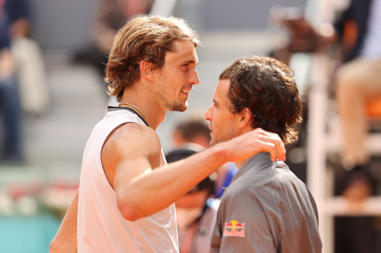 Alexander Zverev and Dominic Thiem are dealing with each other