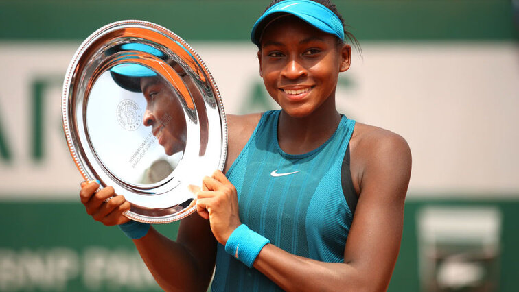 Coco Gauff hat 2018 bei den Juniorinnen in Roland-Garros gewonnen Coco Gauff hat 2018 bei den Juniorinnen in Roland-Garros gewonnen