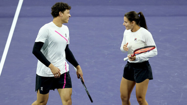 Ben Shelton und Emma Navarro am Dienstagabend in Indian Wells Ben Shelton und Emma Navarro am Dienstagabend in Indian Wells