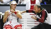 Angelique Kerber mit Fed-Cup-Chef Jens Gerlach