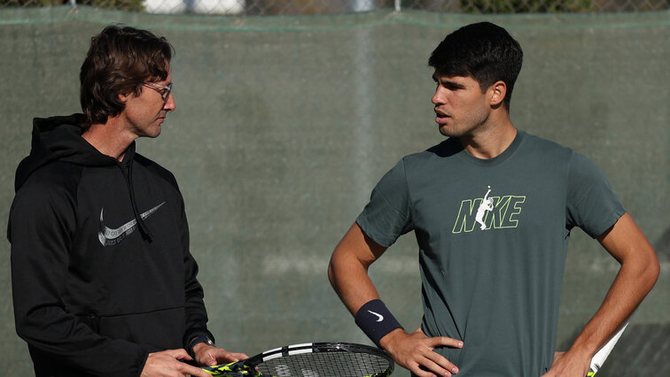 Juan Carlos Ferrero mit Schützling Carlos Alcaraz