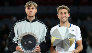 Finalist Jack Draper und Champion Casper Ruud 2025 in Madrid