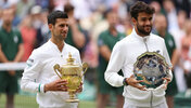 Novak Djokovic und Matteo Berrettini haben in Wimbledon im Vorjahr das Endspiel erreicht 
