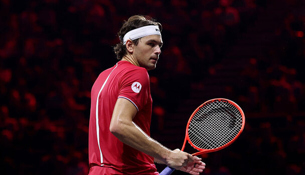 Taylor Fritz musste am Donnerstagabend einen unglücklichen Ausrutscher verkraften.