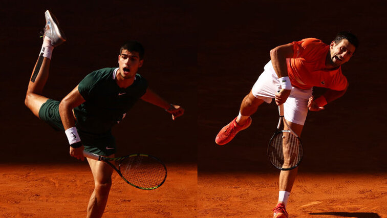 Carlos Alcaraz und Novak Djokovic treffen est zum zweiten Mal aufeinander
