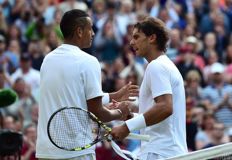 Nick Kyrgios and Rafael Nadal at Wimbledon