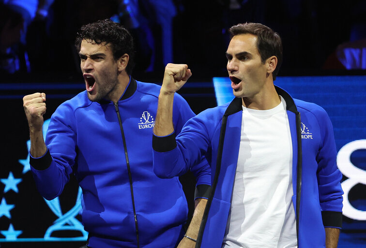 Matteo Berrettini, Roger Federer Matteo Berrettini, Roger Federer