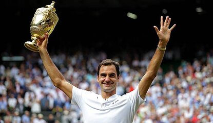 Wimbledons ehemalige Gewinner: Roger Federer, Titelverteidiger, Rekordsieger.