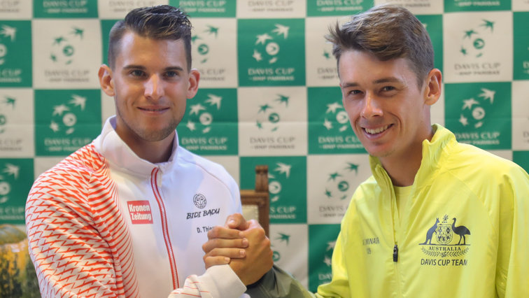 Man kennt sich auch vom Davis Cup 2018 in Graz: Dominic Thiem und Alex de Minaur