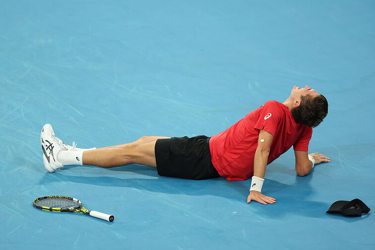 Trotz starker Krämpfe schaffte Raphael Collignon gegen Alex de Minaur die Sensation