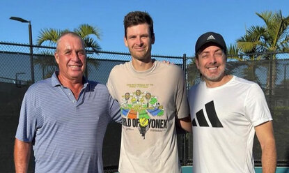 Ein Trio mit Zukunft? Ivan Lendl, Hubert Hurkacz und Nicolas Massu Ein Trio mit Zukunft? Ivan Lendl, Hubert Hurkacz und Nicolas Massu