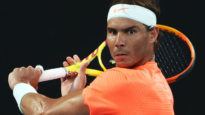 Rafael Nadal in Melbourne on Wednesday