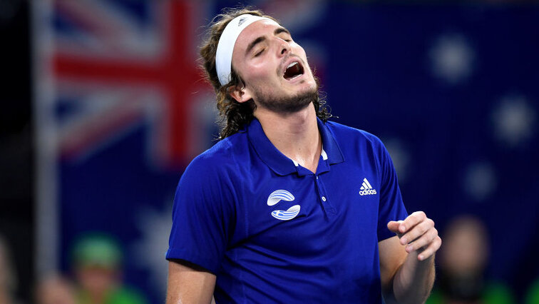 Stefanos Tsitsipas at the ATP Cup