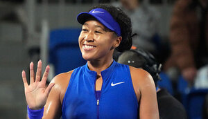 Naomi Osaka hat in Tokio mal wieder modische Akzente gesetzt