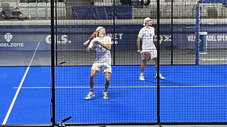 Juan Lebron and Alejandro Galan at their first appearance at the Vienna Padel Open