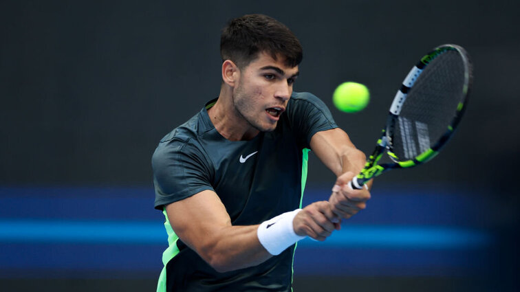 Carlos Alcaraz ist neben der Titel- auch auf Rekordjagd. Carlos Alcaraz ist neben der Titel- auch auf Rekordjagd.