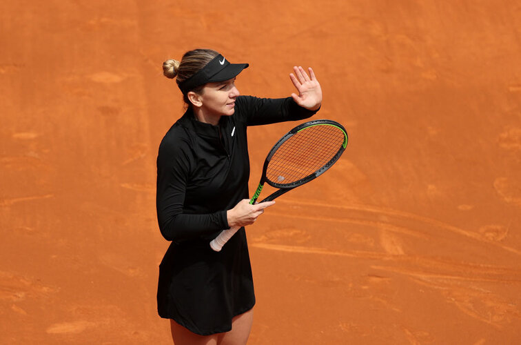 Simona Halep at the WTA 1000 tournament in Madrid