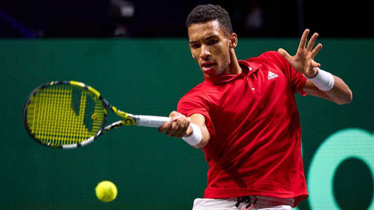 Félix Auger-Aliassime am Samstag in Málaga Félix Auger-Aliassime am Samstag in Málaga