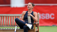 Marta Kostyuk war bereits im Londoner Queen's Club als die Ukrainerin kurzfristig absagte. Marta Kostyuk war bereits im Londoner Queen's Club als die Ukrainerin kurzfristig absagte.
