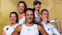 So will Deutschland in Brasilien spielen: Anna-Liana Friedsam, Laura Siegemund, Tatjana Maria, Eva Lys und Angelique Kerber