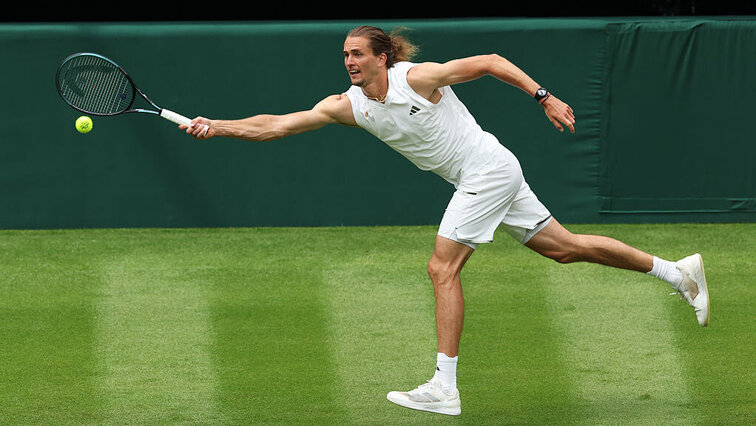 Sascha Zverev beim Training in Wimbledon
