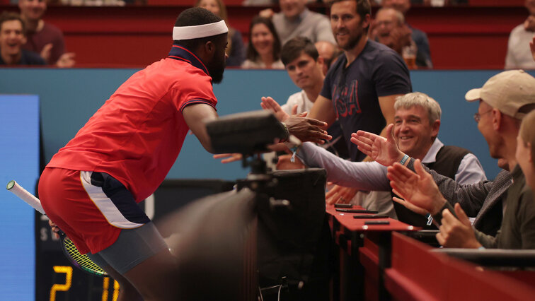 Frances Tiafoe picked up the audience in the town hall - and applauded