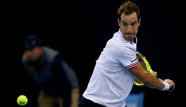 BEIJING, CHINA - OCTOBER 07: Richard Gasquet of France returns a shot against Pablo Carreno Busta of Spain during the Men's singles 2nd round match on day seven of the 2016 China Open at the China National Tennis Centre on October 7, 2016 in Beijing...