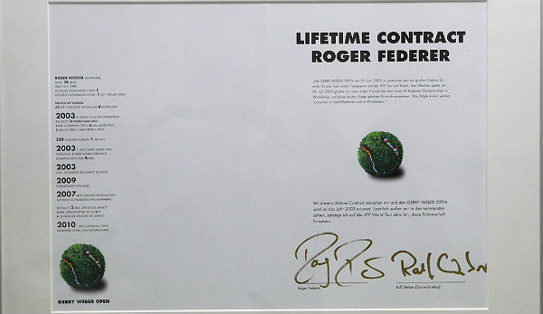 Roger Federer und sein Lifetime Contract bei den Gerry Weber Open in Halle/Westfalen