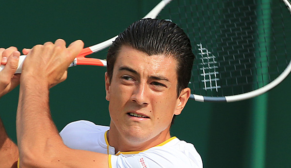 Sebastian Ofner in Wimbledon qualification alone on a wide hallway