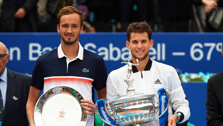 Daniil Medvedev und Dominic Thiem - beide zufrieden Daniil Medvedev and Dominic Thiem - both satisfied