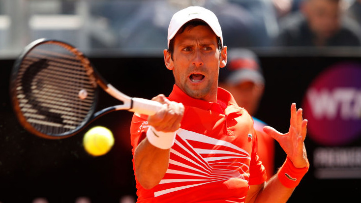 Novak Djokovic is in the quarter-finals in Rome
