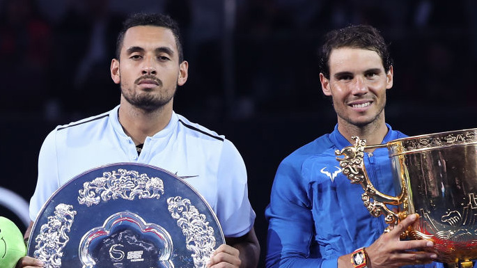 Not best friends: Nick Kyrgios and Rafael Nadal