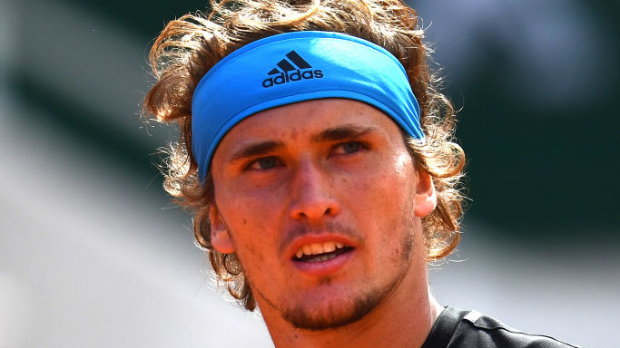 Alexander Zverev serves in his hometown