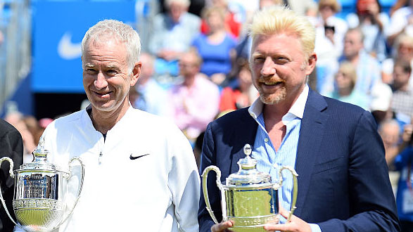 John McEnroe und Boris Becker freuen sich auf den Freitag