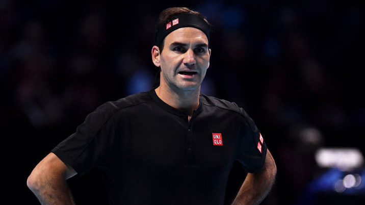 Roger Federer again stands with his back to the wall