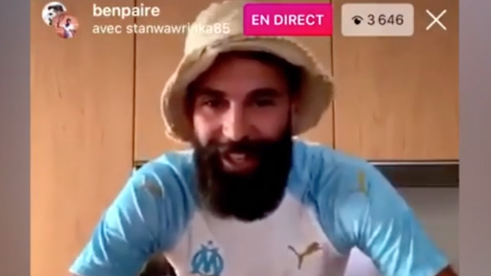 Benoit Paire also wears hat when mixing cocktails