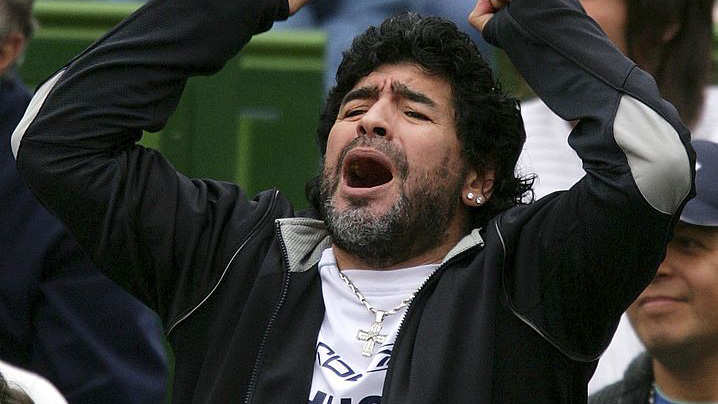 Diego Maradona at Davis Cup Argentina vs. Australia 2006