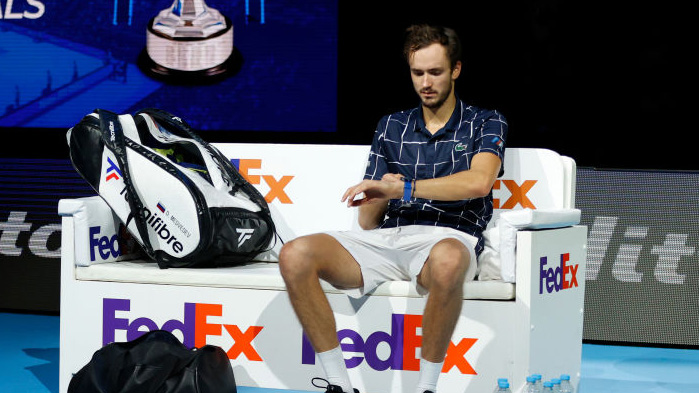 Daniil Medvedev - auch nach dem Sieg tiefenentspannt Daniil Medvedev - deeply relaxed even after the victory