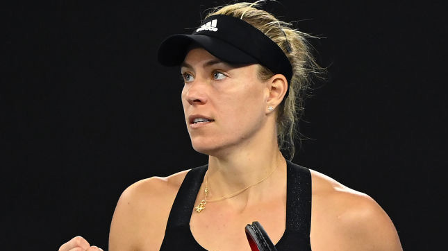 Angelique Kerber only wobbled briefly