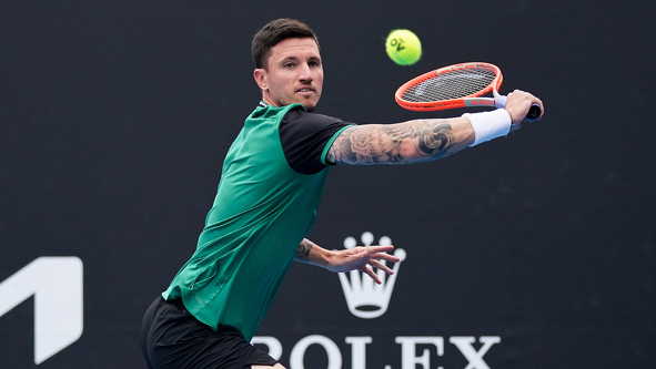 Dennis Novak steht in Montpellier im Viertelfinale Dennis Novak steht in Montpellier im Viertelfinale
