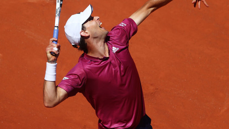 Dominic Thiem bei seinem Auftaktmatch in Paris Dominic Thiem at his opening match in Paris