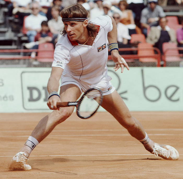 Björn Borg at his last appearance in Roland Garros