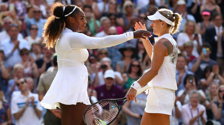 Serena Williams und Angelique Kerber in Wimbledon 2018 Serena Williams und Angelique Kerber in Wimbledon 2018