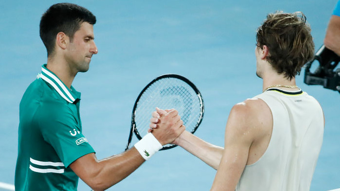 Novak Djokovic hat von acht Matches gegen Alexander Zverev sechs gewonnen