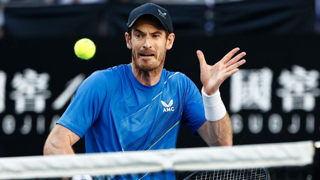 Andy Murray at the Australian Open in Melbourne on Thursday