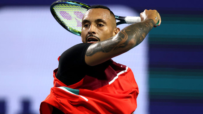 Nick Kyrgios is in a good mood right now