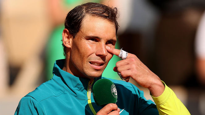 Freunde, das war´s noch nicht - Rafael Nadal bei seiner Siegerrede in Roland Garros Freunde, das war´s noch nicht - Rafael Nadal bei seiner Siegerrede in Roland Garros